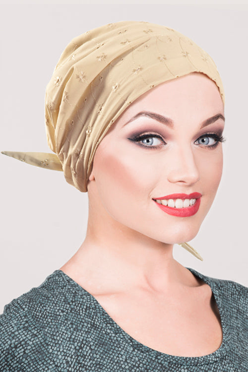 Eyelet Scarf Caramel - Headwear by Hairworld