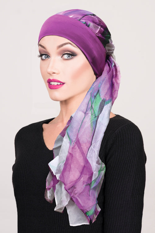Amalfi Scarf in Amethyst Band - Headwear by Hairworld