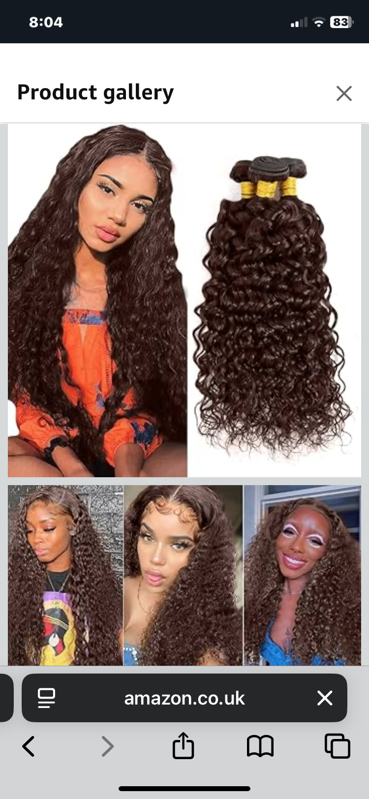 Hxxcoup Water Wave #4 Chocolate Brown Human Hair