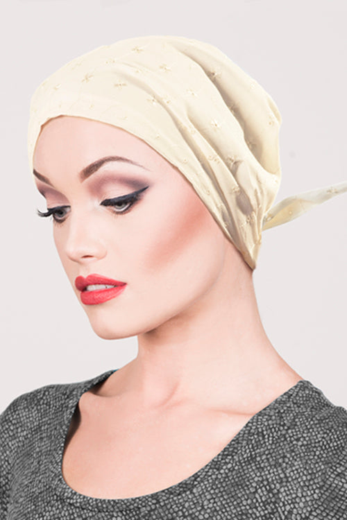 Eyelet Scarf  Magnolia - Headwear by Hairworld