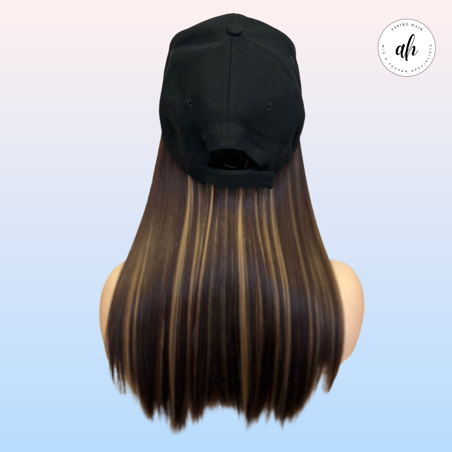 Baseball Cap With Hair - High Heat Synthetic Fiber (Available in 3 colours)