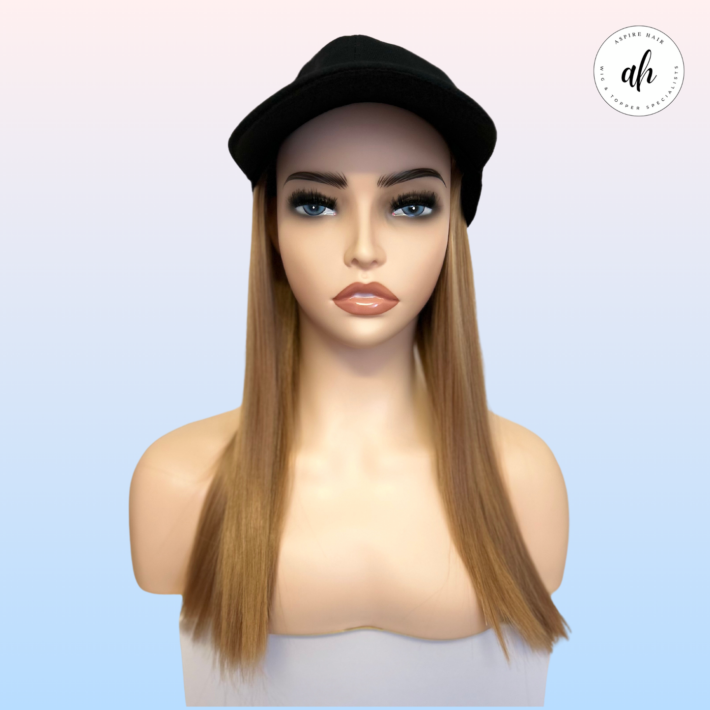 Baseball Cap With Hair - High Heat Synthetic Fiber (Available in 3 colours)