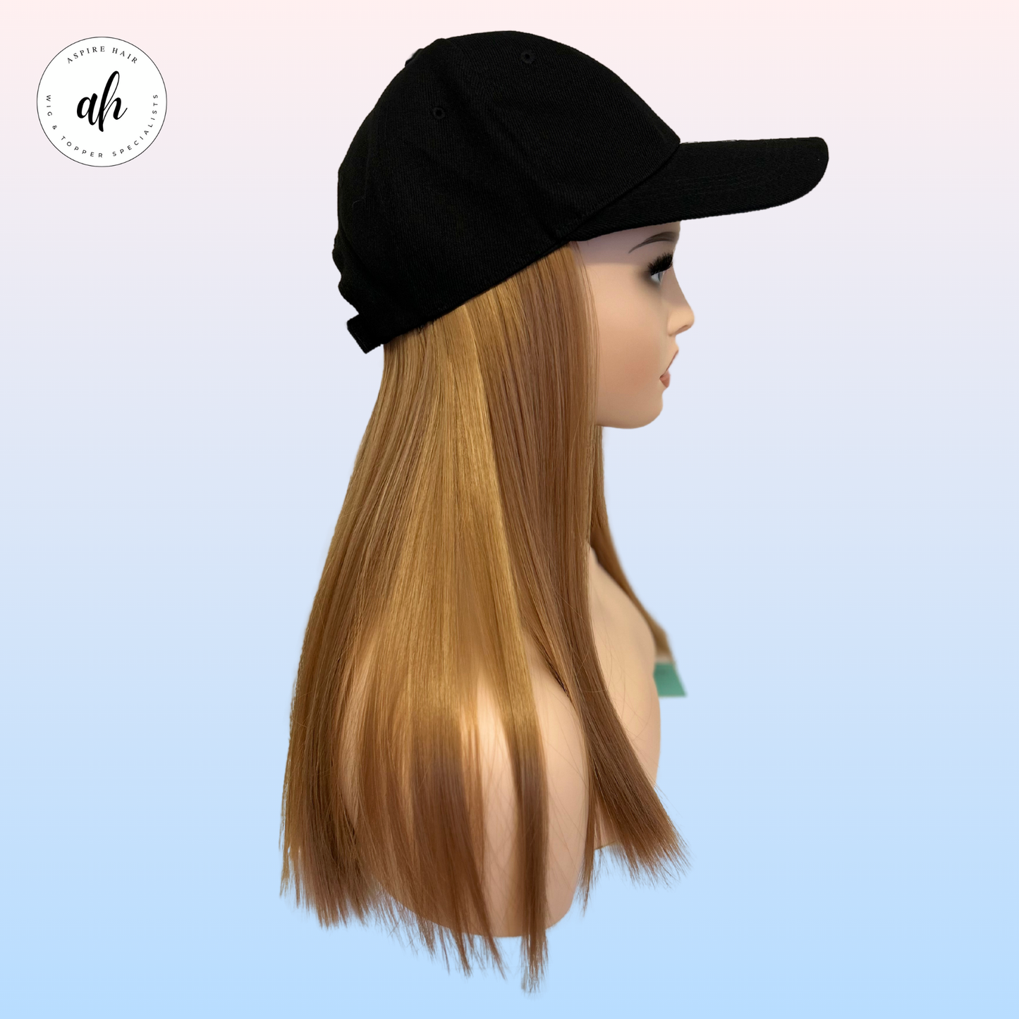 Baseball Cap With Hair - High Heat Synthetic Fiber (Available in 3 colours)